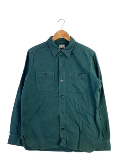 商品画像：長袖シャツ/S/コットン/グリーン 1