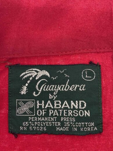 商品画像：GUAYABERA/キューバシャツ/L/ポリエステル/ボルドー 3
