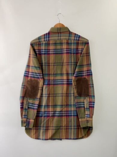 商品画像：Plaid Cotton Flannel Work Shirt エルボーパッチ/S/カーキ// 2