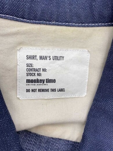 商品画像：DENIM FATIGUE JACKET/M/インディゴ/8325-186-0970/汚れ有// 3