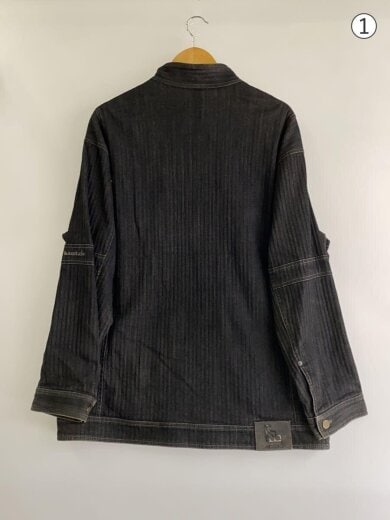 商品画像：00s フルジップデニムジャケット/52/ブラック/0298-043-54401/着用感有 2