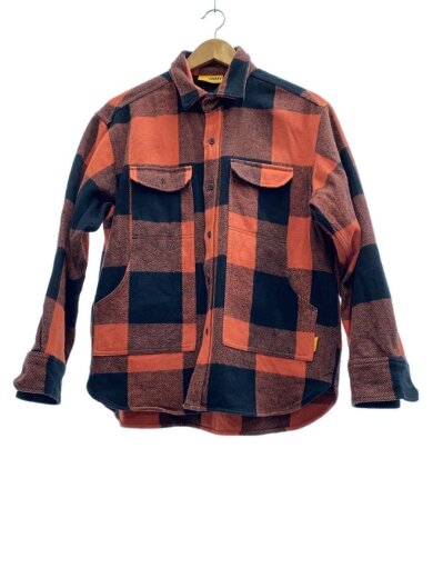 商品画像：FLANNEL FIELD SHIRT/L/オレンジ/ブラック/GSC-64/着用感有// 1