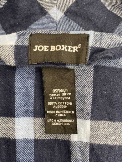 商品画像：JOE BOXER/フランネルガウンコート/コットン/NVY/チェック 3