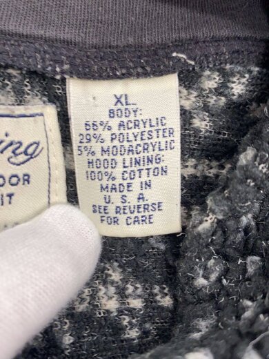 商品画像：90s Authentic Gap Clothing フェアアイルフリースフーディー/XL/ダメージ有 4