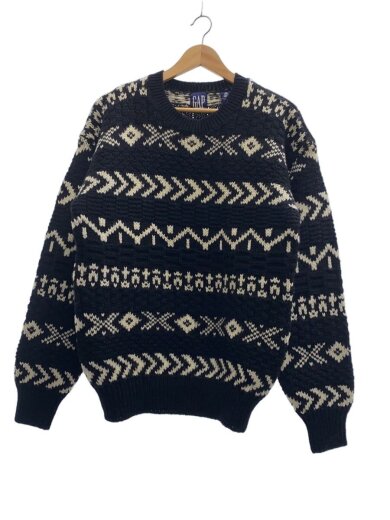 商品画像：90s Chunky Cable Knit(Fair Isle)/M/ブラック 1
