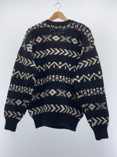 商品画像：90s Chunky Cable Knit(Fair Isle)/M/ブラック 2