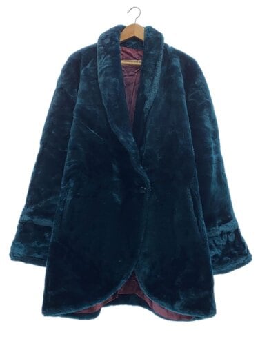 商品画像：DONNYBROOK/90s Faux Fur Coat/L/グリーン/着用感有 1