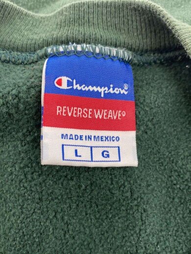 商品画像：REVERSE WEAVE クルースウェット/L/グリーン/着用感有 3