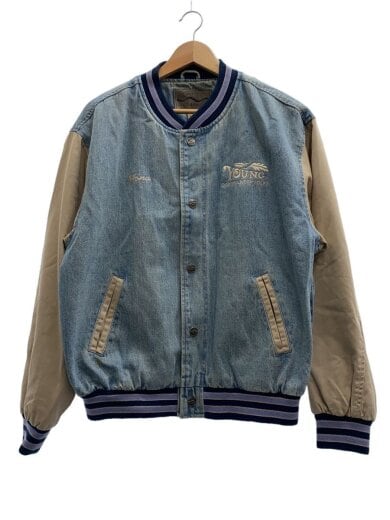 商品画像：90s/香港製/スタジャン/M/デニム/J761/汚れ有 1