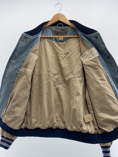 商品画像：90s/香港製/スタジャン/M/デニム/J761/汚れ有 3