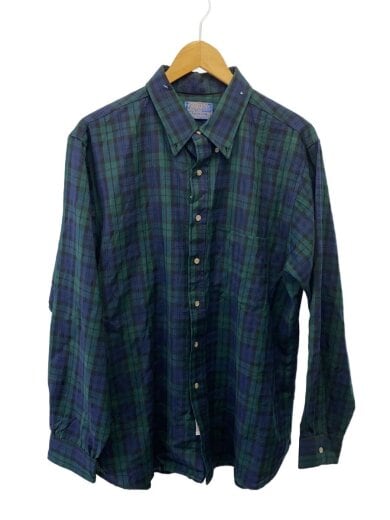 商品画像：70s/MADE IN USA/長袖シャツ/XL/--/GRN/チェック 1