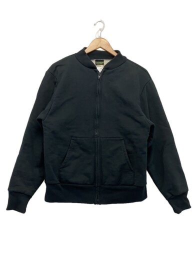 商品画像：90s/MADE IN USA/裏地サーマルジップパーカー/リブカラー/L/コットン/BLK// 1