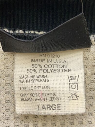 商品画像：90s/MADE IN USA/裏地サーマルジップパーカー/リブカラー/L/コットン/BLK// 4