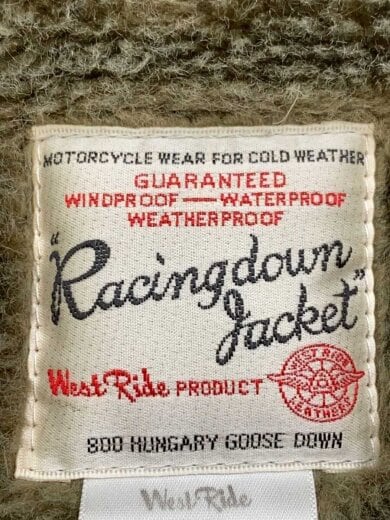 商品画像：RACING DOWN JACKET/ダウンジャケット/コヨーテファー/M/ナイロン/BRW/HJ-01LD// 4