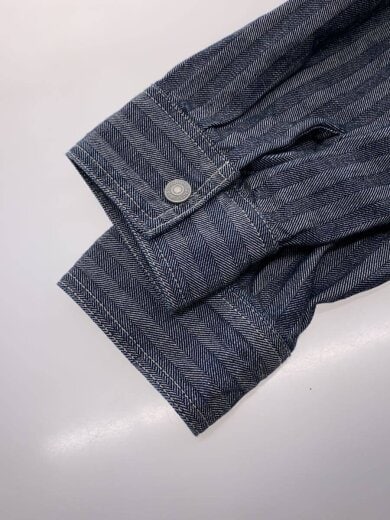 商品画像：Gジャン/XXL/コットン/IDG/ストライプ 5