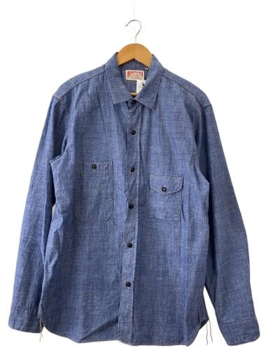 商品画像：長袖シャツ/XL/コットン/BLU 1