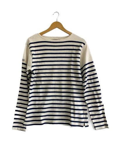 商品画像：長袖Tシャツ/M/コットン/WHT/ボーダー/162lhfbn-csm01 1