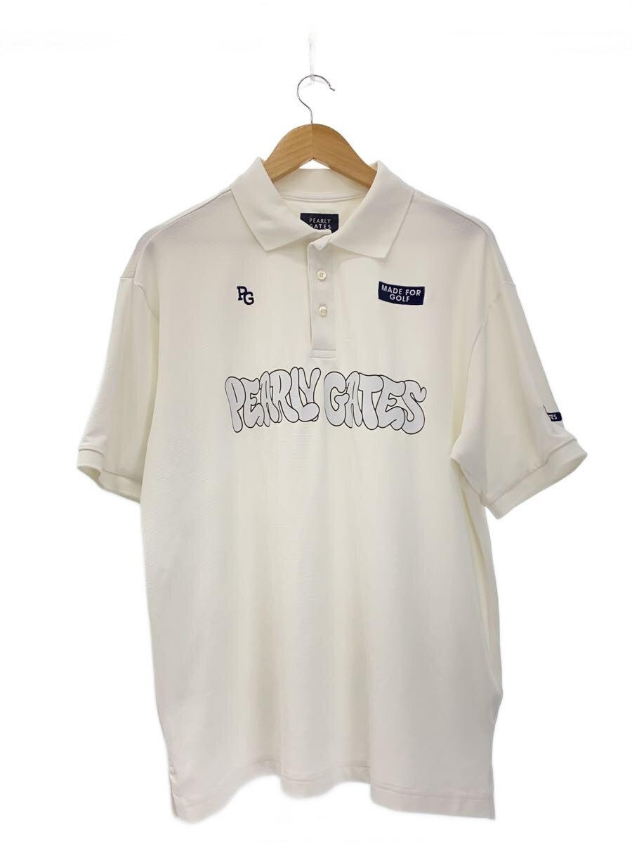 PEARLY GATES / ロゴストレッチポロ/24SS/ポロシャツ/5/ポリエステル/WHT/053-4160553