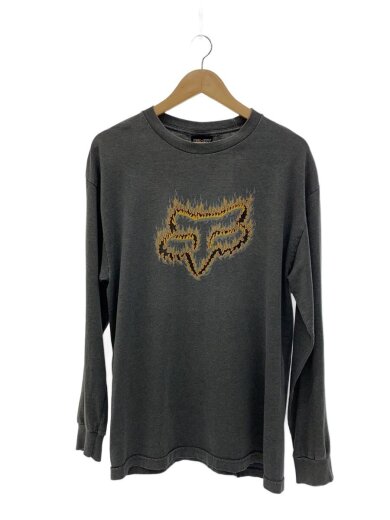 商品画像：長袖Tシャツ/L/コットン/GRY/無地 1