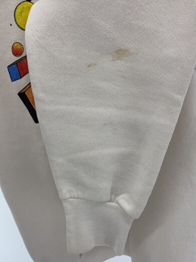 商品画像：スウェット/L/コットン/WHT/プリント 4