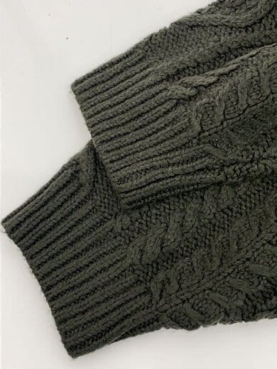 商品画像：ニット・セーター(厚手)/L/コットン/KHK/無地 6