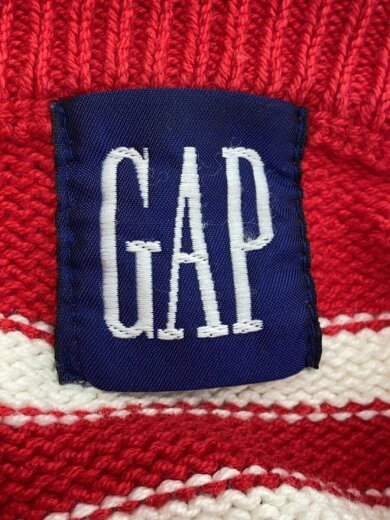 商品画像：ニット・セーター(薄手)/M/コットン/RED/ボーダー/90s 3