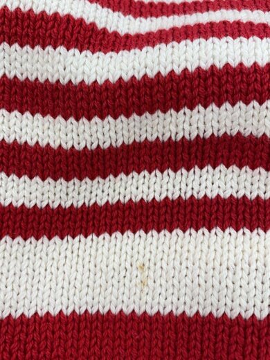 商品画像：ニット・セーター(薄手)/M/コットン/RED/ボーダー/90s 7