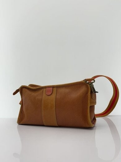 商品画像：パンチング/ショルダーバッグ/レザー/BRW/無地 2