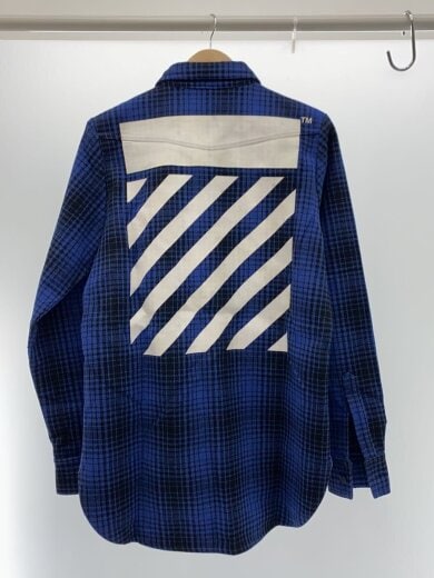商品画像：長袖シャツ/XS/アクリル/NVY/チェック 2