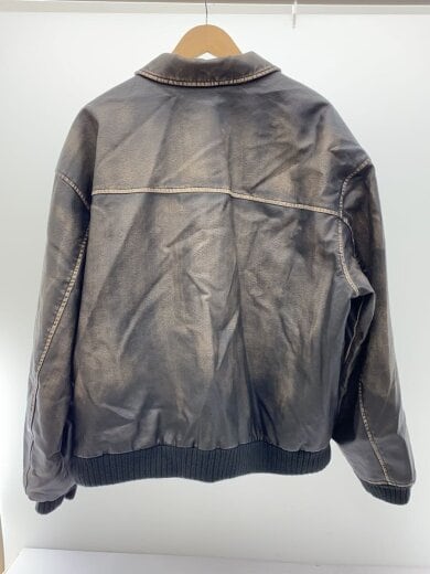 商品画像：レザージャケット・ブルゾン/XL/ポリエステル/BLK/無地/844694-02 2