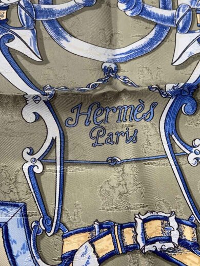 商品画像：carre90/スカーフ/シルク/GRY/レディース// 2