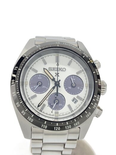 商品画像：ソーラー腕時計/アナログ/ステンレス/WHT/SLV/V192-0AF0 1