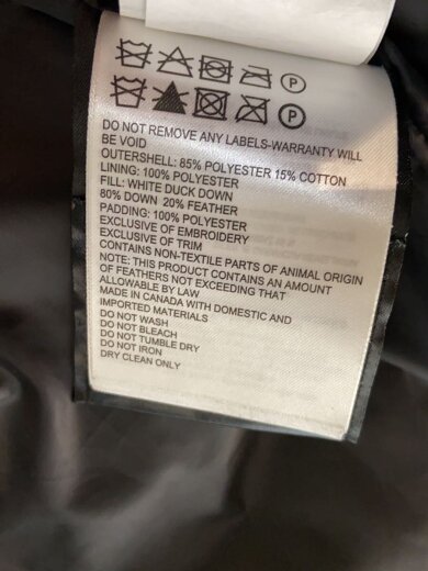 商品画像：ダウンジャケット/S/ポリエステル/BLK/無地/3804MB 5