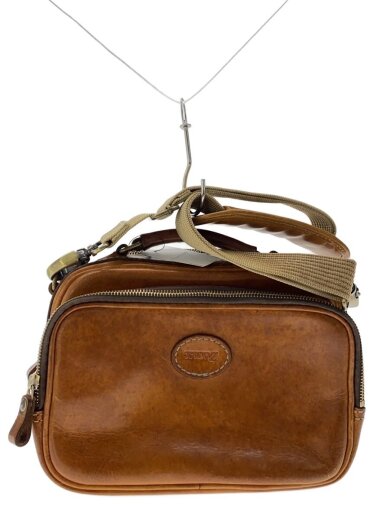 商品画像：ショルダーバッグ/レザー/BRW/ポケット内カビあり 1