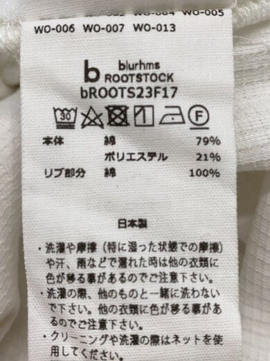 商品画像：長袖Tシャツ/--/コットン/WHT/broots23f17 4