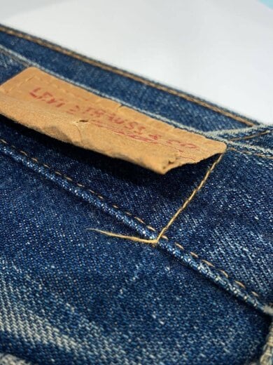 商品画像：60-70s/VT/501/BIGE/実寸W33/デニム/インディゴ/平行ステッチ/ダメージ有/ボ 5