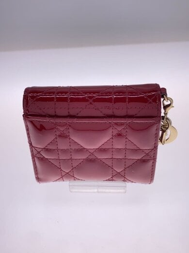 商品画像：Lady Dior/Lotus/レディディオール/ロータスウォレット/3つ折り財布/パテント/RED// 2