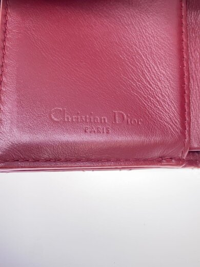 商品画像：Lady Dior/Lotus/レディディオール/ロータスウォレット/3つ折り財布/パテント/RED// 3