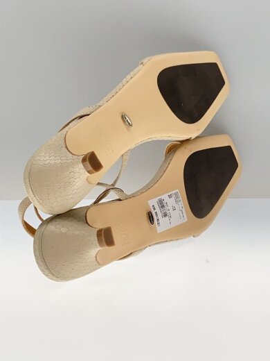 商品画像：TONY BIANCO/スネーク型押しスリングバックパンプス/スクエアトゥ/US6/CRM/牛革// 6