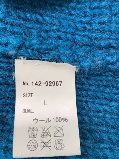商品画像：ニット・セーター(厚手)/L/ウール/BLU// 4