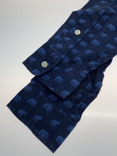 商品画像：長袖シャツ/S/リネン/NVY/総柄 6