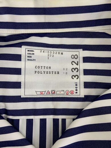 商品画像：半袖シャツ/1/ポリエステル/マルチカラー/ストライプ/24-03328M// 3