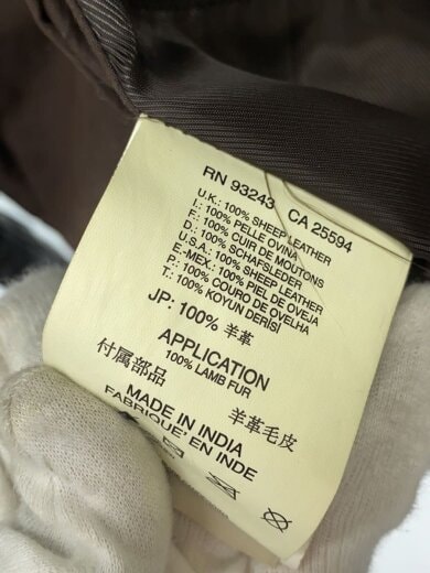 商品画像：00s/トラッカージャケット/袖ムートン/レザージャケット・ブルゾン/M/羊革/BRW 5