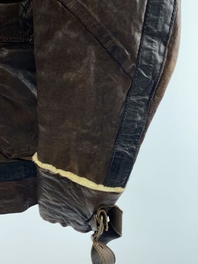 商品画像：00s/トラッカージャケット/袖ムートン/レザージャケット・ブルゾン/M/羊革/BRW 6