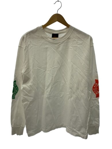 長袖Tシャツ/M/コットン/WHT/無地/FA250205NIG