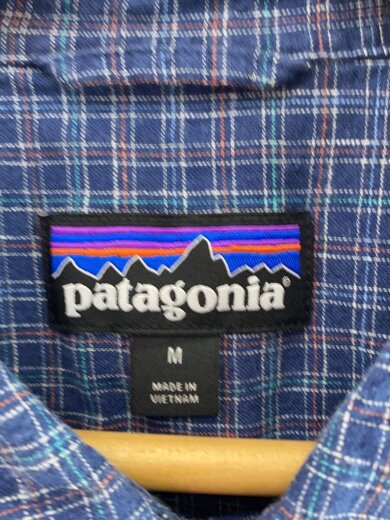 商品画像：半袖シャツ/M/リネン/BLU/チェック 3