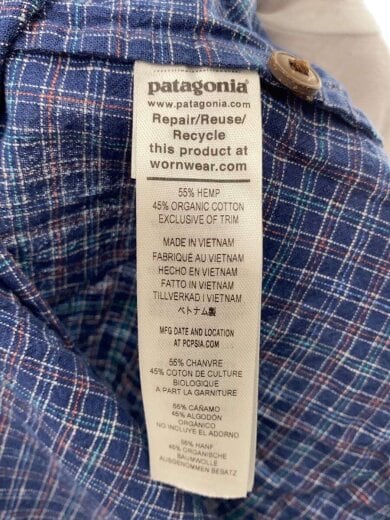 商品画像：半袖シャツ/M/リネン/BLU/チェック 4