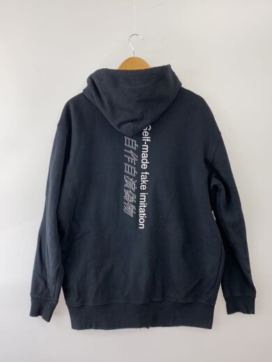 商品画像：ジップパーカー/XL/コットン/BLK/プリント 2