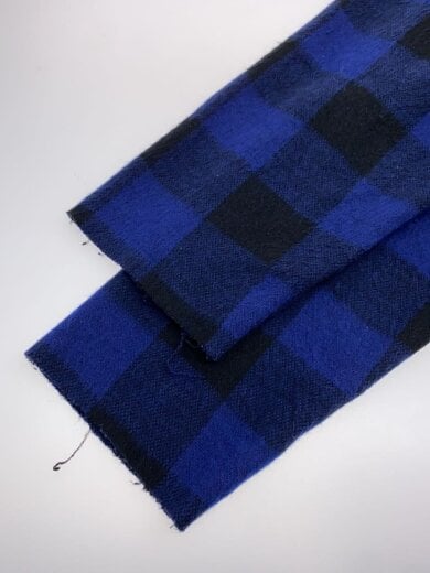 商品画像：ニット・セーター(薄手)/M/アクリル/BLU/チェック 5