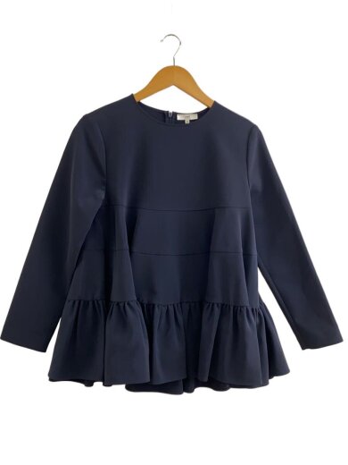 商品画像：長袖ブラウス/38/ポリエステル/NVY/無地/YR2021-094AW-3 1